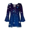 thumbnail image 4 of gakvbuo Christmas Sweater for Women 3/4 Sleeve Pullover Tops Fall Tunic Blouse Hoodless Sweatshirt 1, 4 of 5