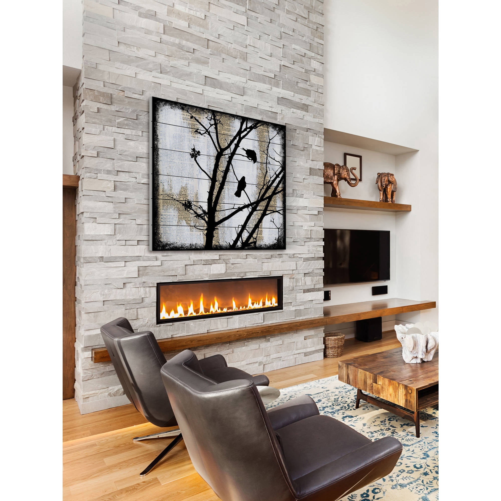 Marmont Hill "Upstairs Neighbor" by Vicki Butler Painting Print on White Wood