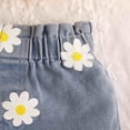 thumbnail image 6 of Kids Toddler Baby Girls Summer Suspender Daisy Print Denim Shorts Outfits Clothes, 6 of 7