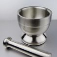 thumbnail image 2 of Juego de mortero y maja para triturar ajos de cocina de acero inoxidable, tarro de medicina para el hogar, utensilio de cocina (plata) kaili Sencillez, 2 of 4