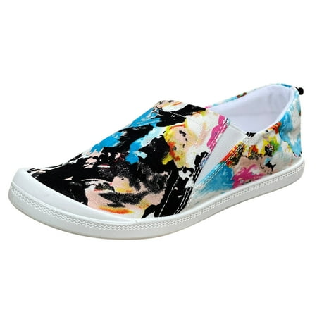 OJSFQUFP Womens Casual Shoes Women Shoes Fashion Casual Shoes No Positioning Printing Flat Bottom Soft Bottom One Foot Wear Flat Bottom Shoes Womens Flats Shoes White 39