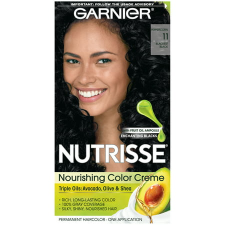 Nutrisse Nourishing Hair Color Creme (Blacks), 11 Blackest Black, 1