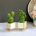 thumbnail image 1 of MesaSe 2PCs Fake Cactus Plants For Desk Decor  Mini Desk Plants In White Ceramic Pots, 1 of 6