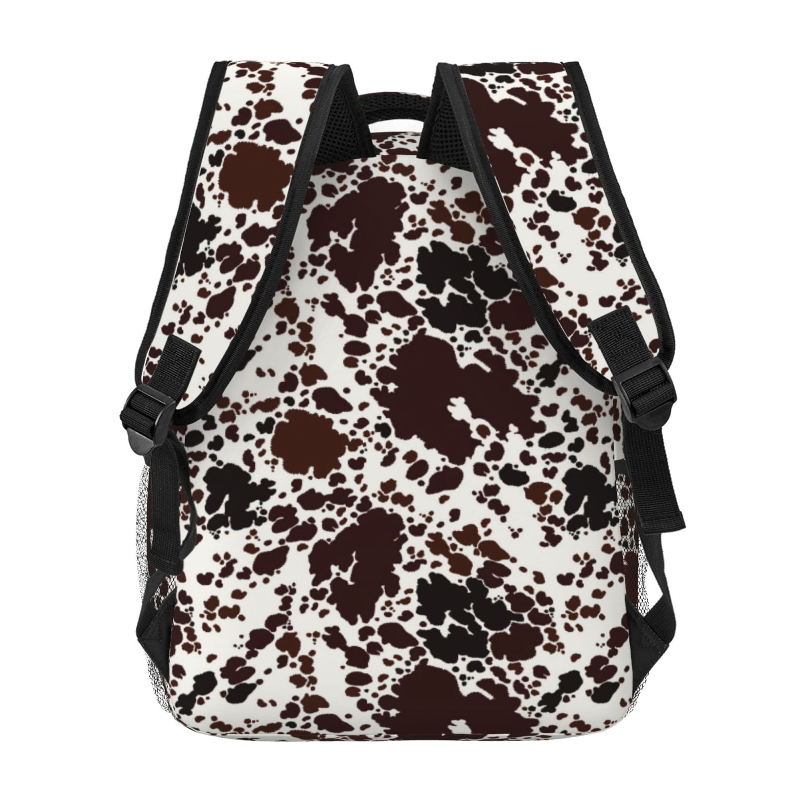 Ratiio Cow Skin Print Eco-Friendly Casual Backpack, Water-Resistant Polyester Canvas Daypack with Smooth Zippers, Comfortable & Durable Travel Bag with Laptop Compartment