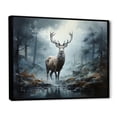 thumbnail image 2 of Designart "Deer Mist I" Animals Floater Framed Canvas Print, 2 of 7