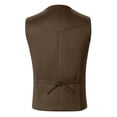 thumbnail image 6 of TOWED22 Men's Cowboy Suede Leather Vest Western Vest Cowhide Suede Waistcoat Men Vests(Coffee,S), 6 of 9