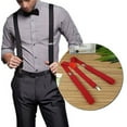 thumbnail image 3 of ALSLIAO Women Men Elastic Suspenders Black Adjustable Braces Y-Back Clip-on Gray, 3 of 8
