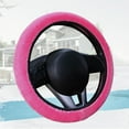 thumbnail image 4 of Juego de fundas para volante mullidas, 3 piezas Funda cálida para volante de invierno Funda par Carevas cubierta de rueda steeling, 4 of 5