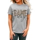 thumbnail image 4 of ABPHQTO Camiseta gráfica de manga corta con estampado de leopardo gris GAME DAY para mujer, 4 of 5