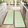 thumbnail image 4 of Kitchen Rugs Sets Of 2,Colorful Grid Checkered Pattern Anti Fatigue Kitchen Mat Rugs Non Slip Washable,Decorative Kitchen Floor Mats for Kitchen,Sink,Laundry,17"x47"+17"x47", 4 of 5