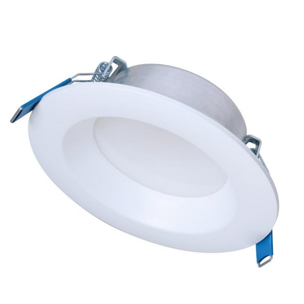 Lámpara empotrable LED de plástico blanco con forma de halo, 7,8 W, 10 cm