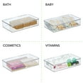 thumbnail image 4 of mDesign Plastic Stackable Organizer Container Bin Box with Hinged Lid - Clear, 4 of 8
