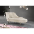 thumbnail image 2 of Meridian Furniture Margo Cream Velvet Chaise, 2 of 5