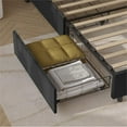 thumbnail image 5 of Better Home Products Amelia 4-Drawer Velvet King Size Platform Bed in Black, 5 of 7