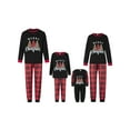 thumbnail image 1 of SUNSIOM Family Matching Christmas Pajamas Set Letter  Christmas Tree  Plaid Print Holiday Pajamas Sleepwear 2Pcs PJS Set, 1 of 10