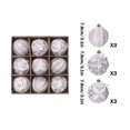 thumbnail image 3 of Balls Ornaments Xmas Tree, White Tree Decorations, 9Pcs Multi-Color Hanging Balls, Party Set, Festive Home Decor, Christmas Tree Balls, Holiday Party Supplies, Wedding Decorations, Unique, 3 of 7