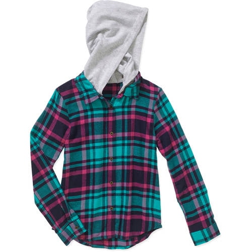 Derek Heart Girls' Flannel Top With 