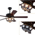 thumbnail image 5 of 52'' Tiffany Ceiling Fan With 3 Lights +remote Control Wooden Ceiling Fans, 5 of 6