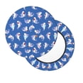 thumbnail image 2 of Balery Cute Shark Fundas de asiento para taburete de bar redondo de tela de terciopelo ajustables que protegen de arañazos y manchas para sillas de 14 a 17 pulgadas.-14 inch, 2 of 7