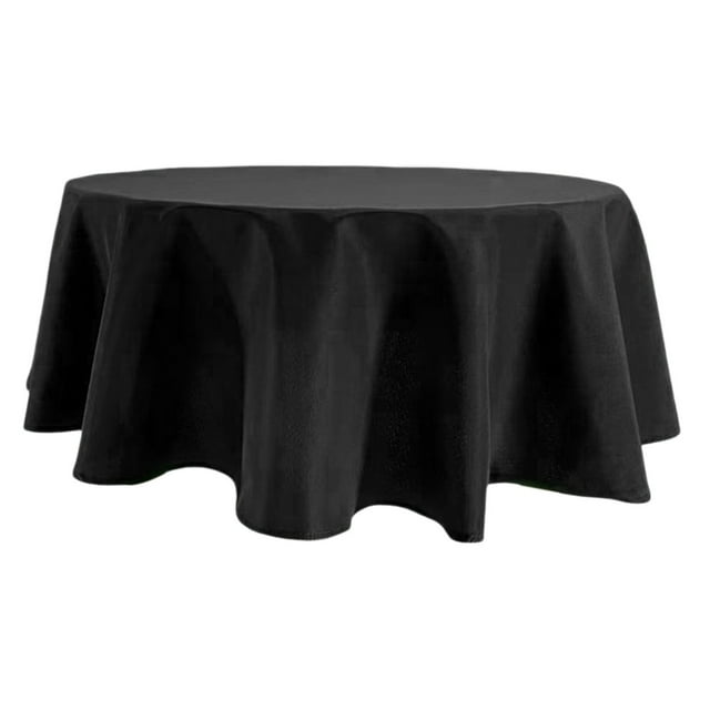yulier Round Tablecloth 60 Inches Solid Color Table Cloth for Home Kitchen Restaurant, Party Decorative Polyester Fabric Table Cover for Round Dining Table, 9 Color Options