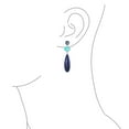 thumbnail image 3 of Bling Jewelry Womens Unique  Dangle Gemstone Earrings with Turquoise & Sodalite Teardrops, 3 of 4