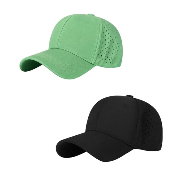 ZROVA Classic Baseball Caps for Men Women, 2 Pack Breathable Golf Dad Hats, Adjustable Solid Color Soft Sports Caps, Casual Summer Headwear Set