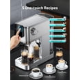 thumbnail image 5 of Espresso Machine, 20 Bar Espresso Maker Milk Frother & LCD Panel, Hot & Iced Coffee Machine, Stainless Steel Espresso Coffee Machine with 41oz Water for Cappuccino, Latte, 5 of 7