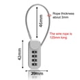 thumbnail image 2 of 4 Digit Combination Padlock Anti-Theft Password Padlock Cabinet Steel Cable Password Lock Outdoor Travel Luggage Security Lock, 2 of 8