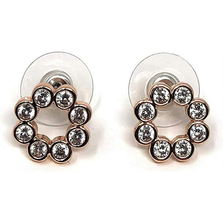 Kate Spade New York Earrings Full Circle Rose Gold Pave Studs