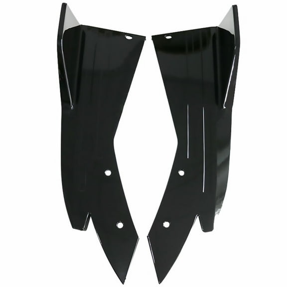 Kudiqi 2pcs Universal Rear Bumper Lip Splitter Carbon Fiber Spoiler Diffuser (Black)