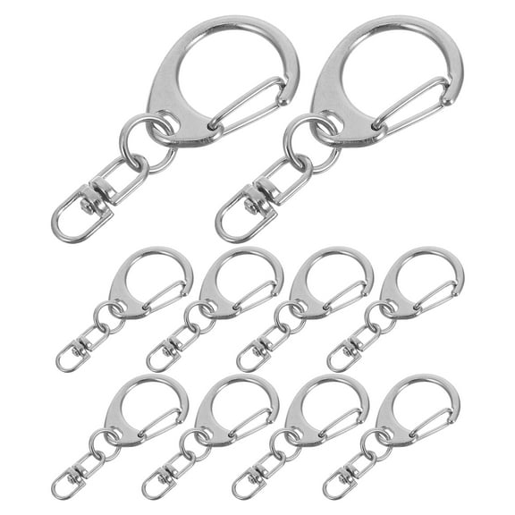 PENIKOKO 10Pcs Durable Zinc Alloy Keychain Clasp Mini Carabiner Clip for Diy Projects