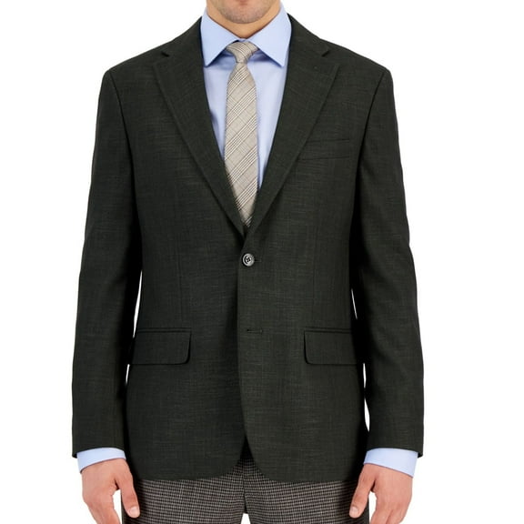 Tommy Hilfiger Men's Modern-Fit Solid Weave Sport Coat Olive 40L B4HP $295