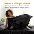 thumbnail image 6 of Lipa Satin Sheets Queen Sheet Set, Silky Luxury Bed Sheets With Deep Pocket,4 Pieces,Black, 6 of 8