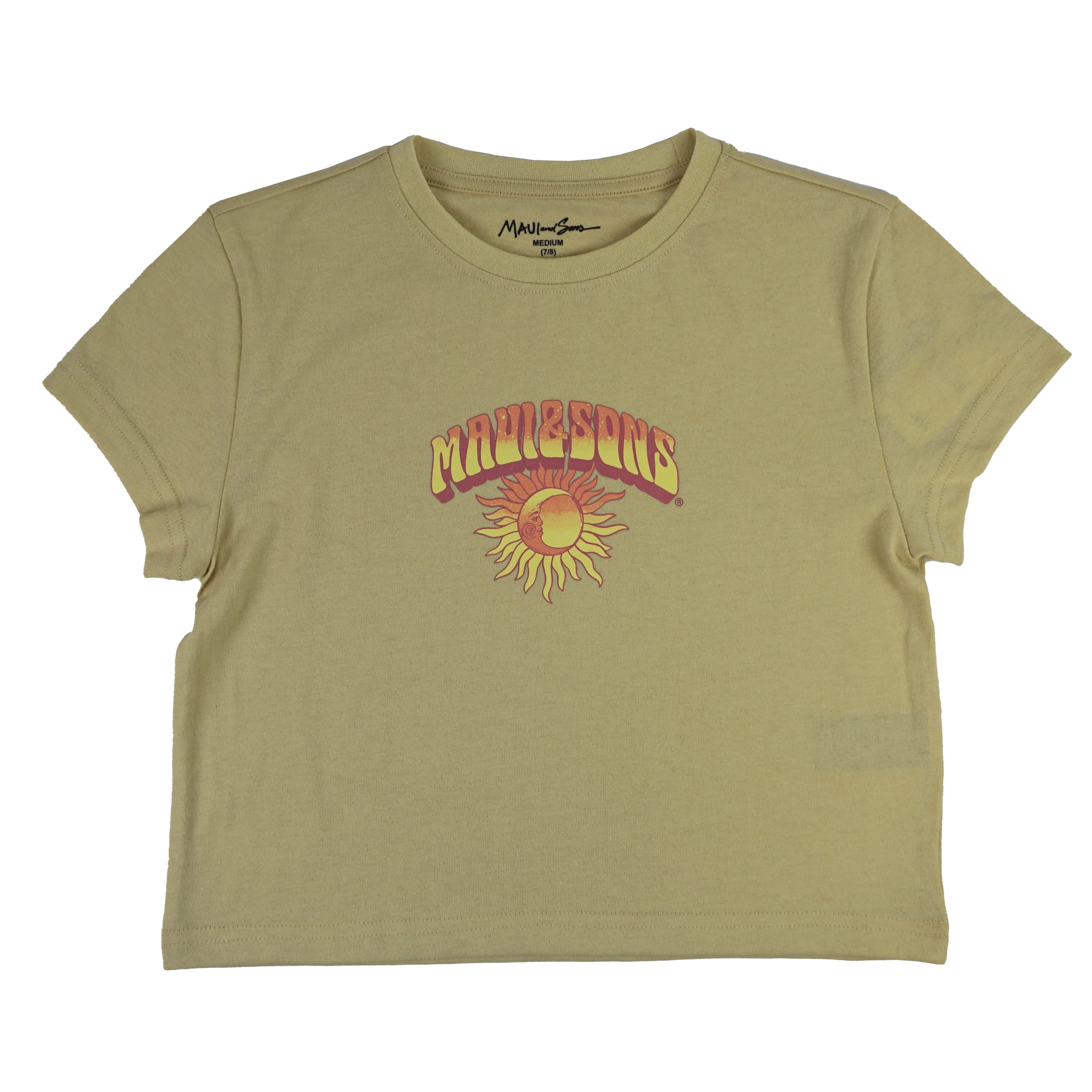 Maui and Sons Cosmic Vibes Short Sleeve Girl's T-Shirt Crew Neck Graphic Tee Inspired by California Surf Culture & Designed for Everyday Comfort