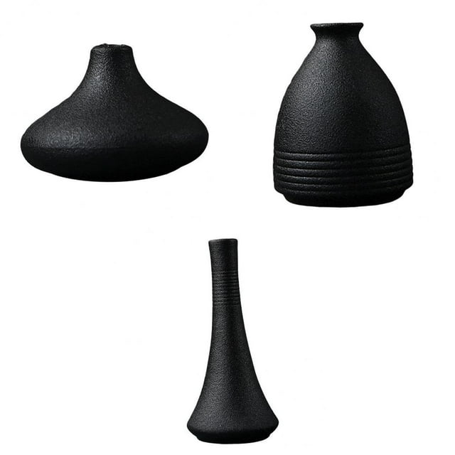 jarrones de flores decorativas,jarrón de cerámica negro moderno jarrón de cerámica cerámica,florero de cerámica florero de cerámica grande decoración del hogar,floreros decorativos