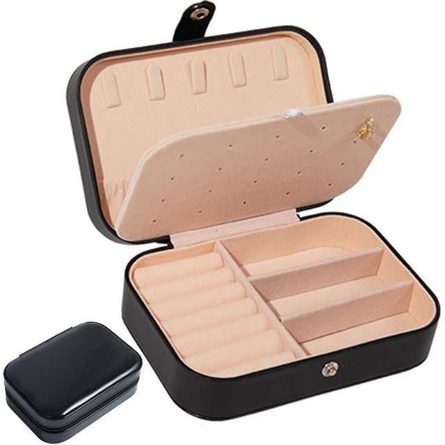 Caja de joyería de viaje Caja de joyería personalizada Organizador de viaje de joyería Caja de joyería pequeña para mujeres, Pendiente de caja de viaje de joyería