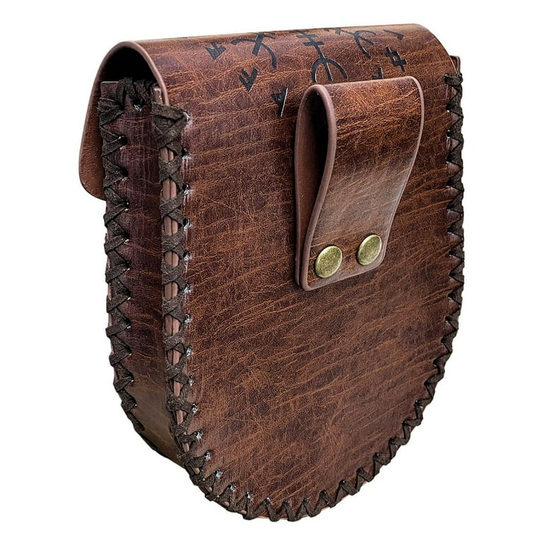 Leather Medieval Waist Pack, Vintage Handwork Belt Pouch