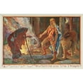 thumbnail image 2 of Henry Justice Ford 24x17 Black Ornate Framed Double Matted Museum Art Print Titled: The Witch and the Prince (1906), 2 of 5