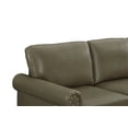 thumbnail image 4 of Chesterfield Loveseat Sofa with Storage 2 Seater Accent Sofa Couch with Rolled Arms, Wooden Legs & Nailhead Trim PU Leather Chesterfield Sofa for Living Room Bedroom Office, Grey, 4 of 9
