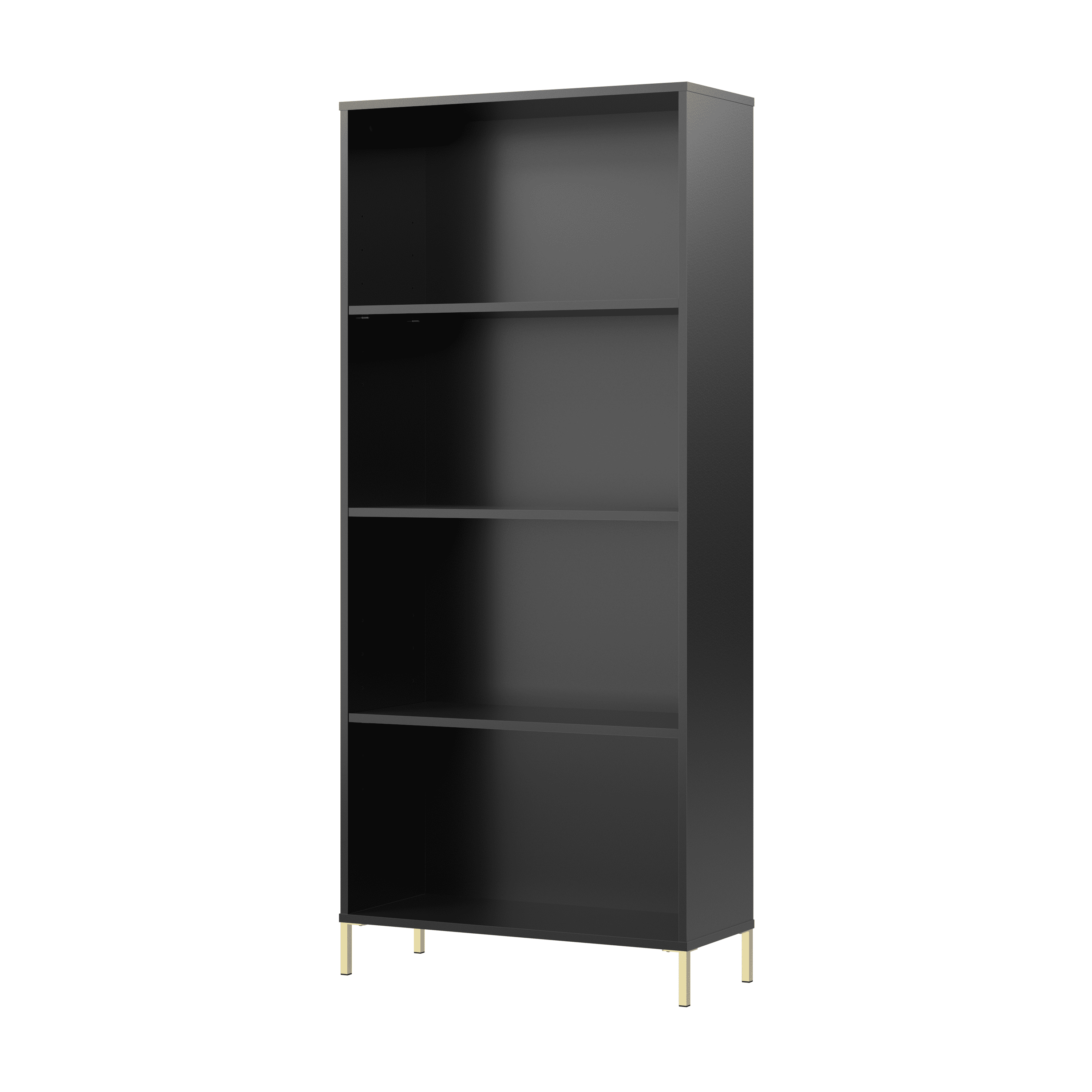Bush Furniture Soho 4 Shelf Bookcase in Black