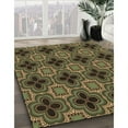 thumbnail image 2 of Ahgly Company Indoor Round Patterned Milk Chocolate Brown Area Rugs, 3' Round, 2 of 6