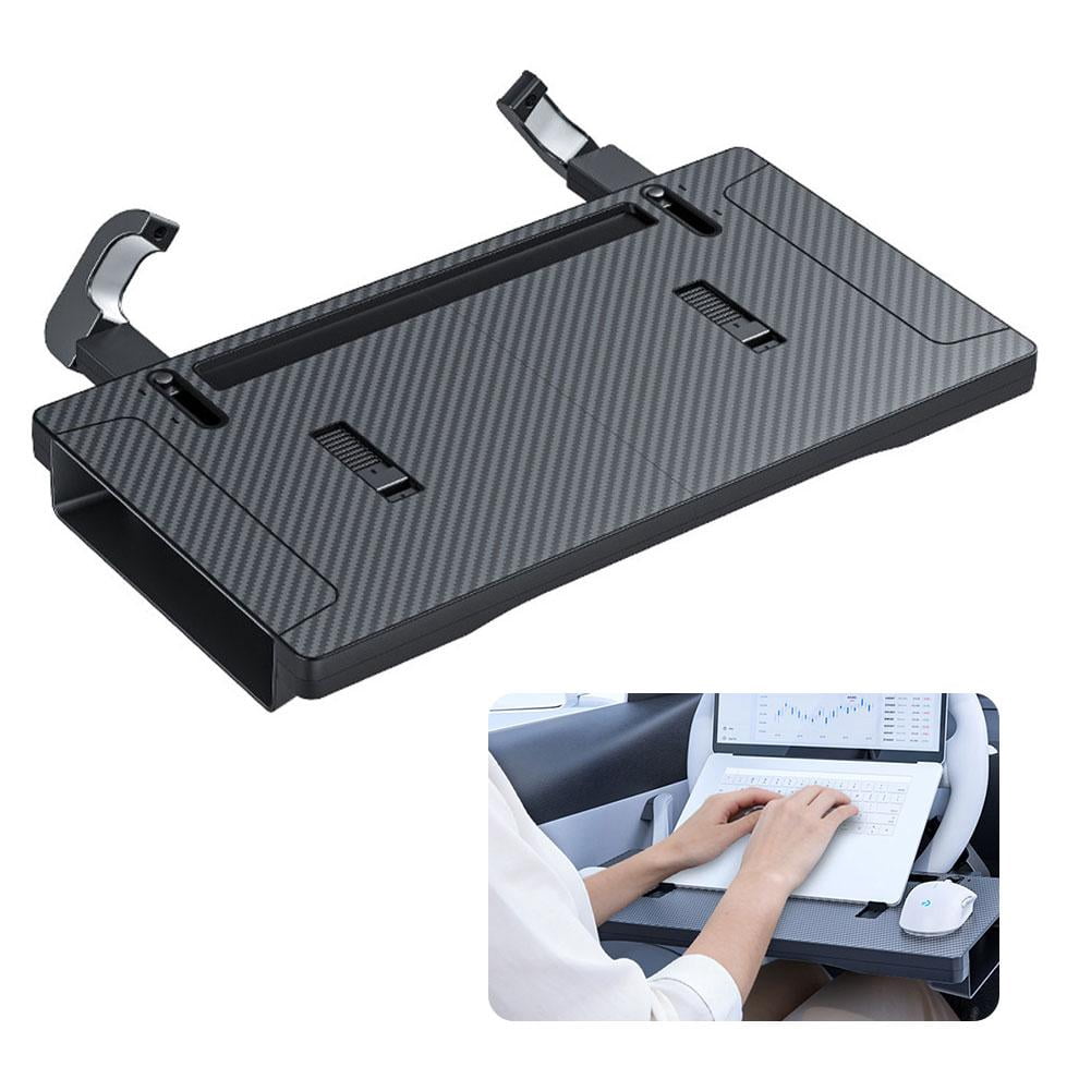 2-in-1 Car Steering Wheel Desk Tray & Car Seat Filler Organizer, Cars Food Tray, Carbon For Laptop, Desk Foldable Cars