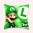 thumbnail image 1 of Funda de cojín de dibujos animados de Super Mario Bros Luigi, funda de almohada de peluche con figuras de anime de Mario, funda de almohada de felpa para sofá, coche y hogar de 45 x 45 cm, 1 of 5