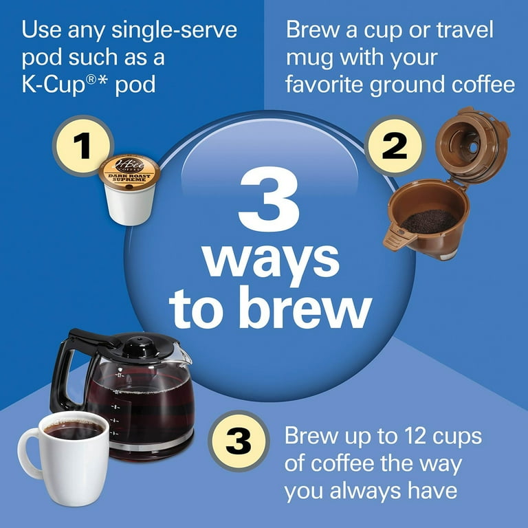 Hamilton Beach FlexBrew Trio, Single-Serve Brewer with 56 fl
