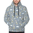 thumbnail image 2 of Bingfone Sleep Rabbit Men's Drawstring Hoodie Long Sleeve Pocket Sweatshirts-Medium, 2 of 6