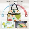 thumbnail image 6 of ZNDUO Reusable Lunch Box, Adjustable Shoulder Strap Cartoon Colourful Abstract Heart Pattern Lunch Bag, 6 of 8