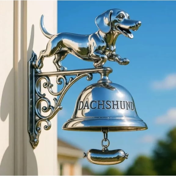 Dachshund1 Hanging Door Bell, Dachshund Shaped Wall-Mounted Doorbell For Home Decor, Garden, Entryway, Unique Pet-Themed Doorbell With Sausage Accent, Functional & Ornamental Door