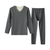 Dovford Thermal Underwear for Men Long Johns Base Layer Stretch Soft Thermal Top and Bottom Set for Winter 2024