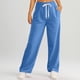 thumbnail image 4 of Pantalones deportivos con forro polar para mujer: pantalones joggers de cintura alta y pierna recta ancha con bolsillos, pantalones de yoga para entrenamientos informales, diseño con cintura elásti, 4 of 6