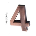 thumbnail image 4 of Yuarrent Números de casa para el exterior del hogar, exquisitas marcas numéricas resistentes, accesorios de marcado de puertas para el de Decoración del hogar Número 4, 4 of 6